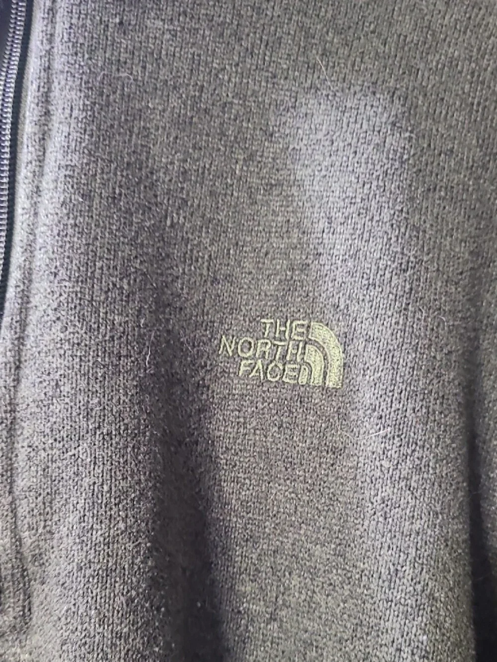 The North Face Men's Olive Green Half-Zip Fleece Pullover Medium